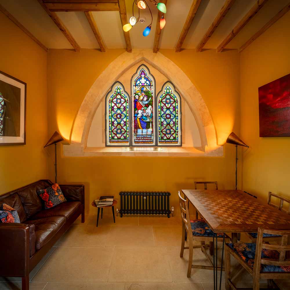 Stained Glass Window with Secondary Glazing