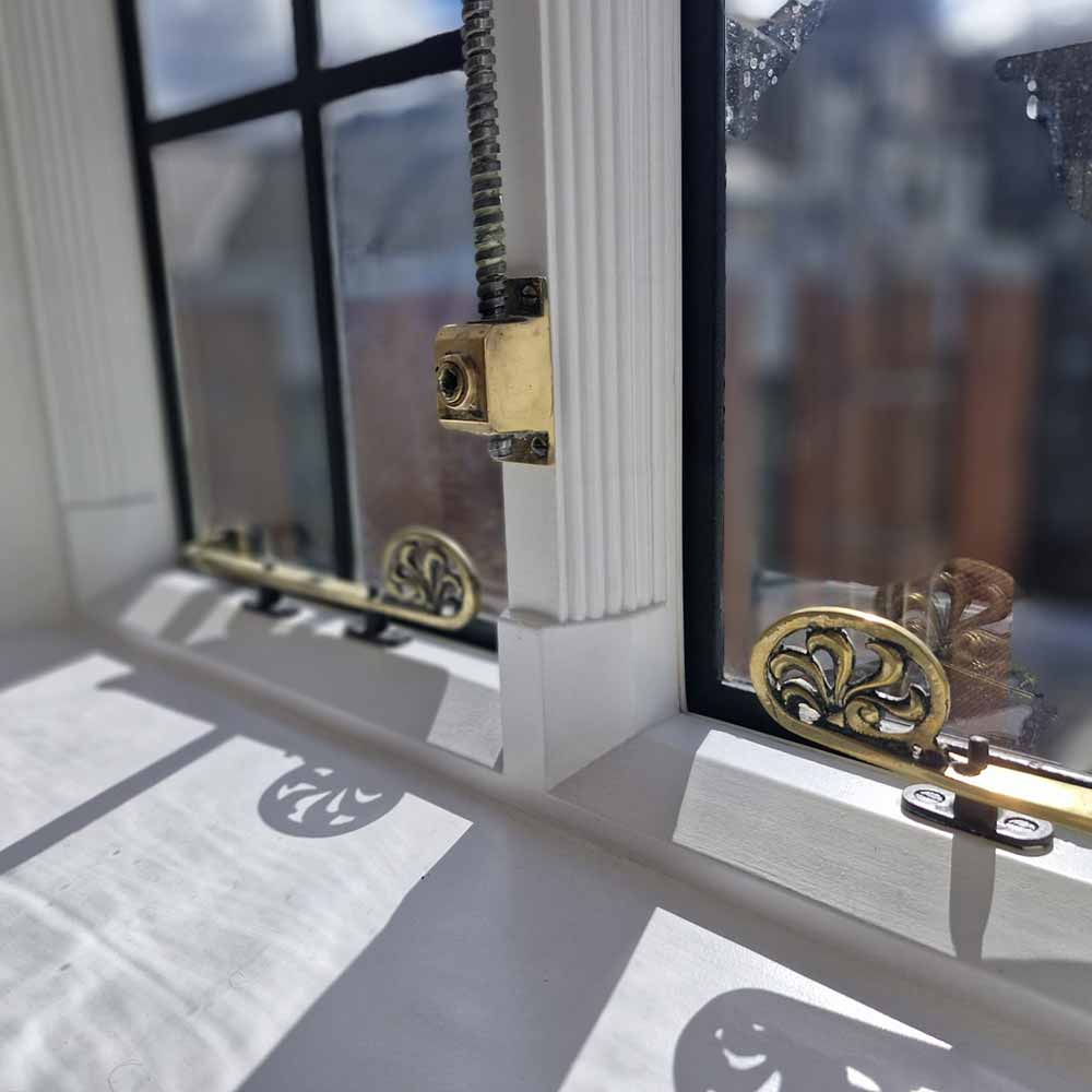 Ornate brass ironmongery